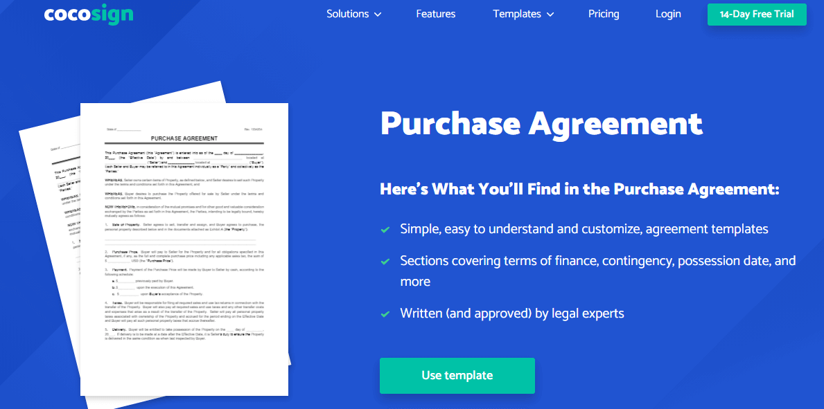 cocosign purchase order